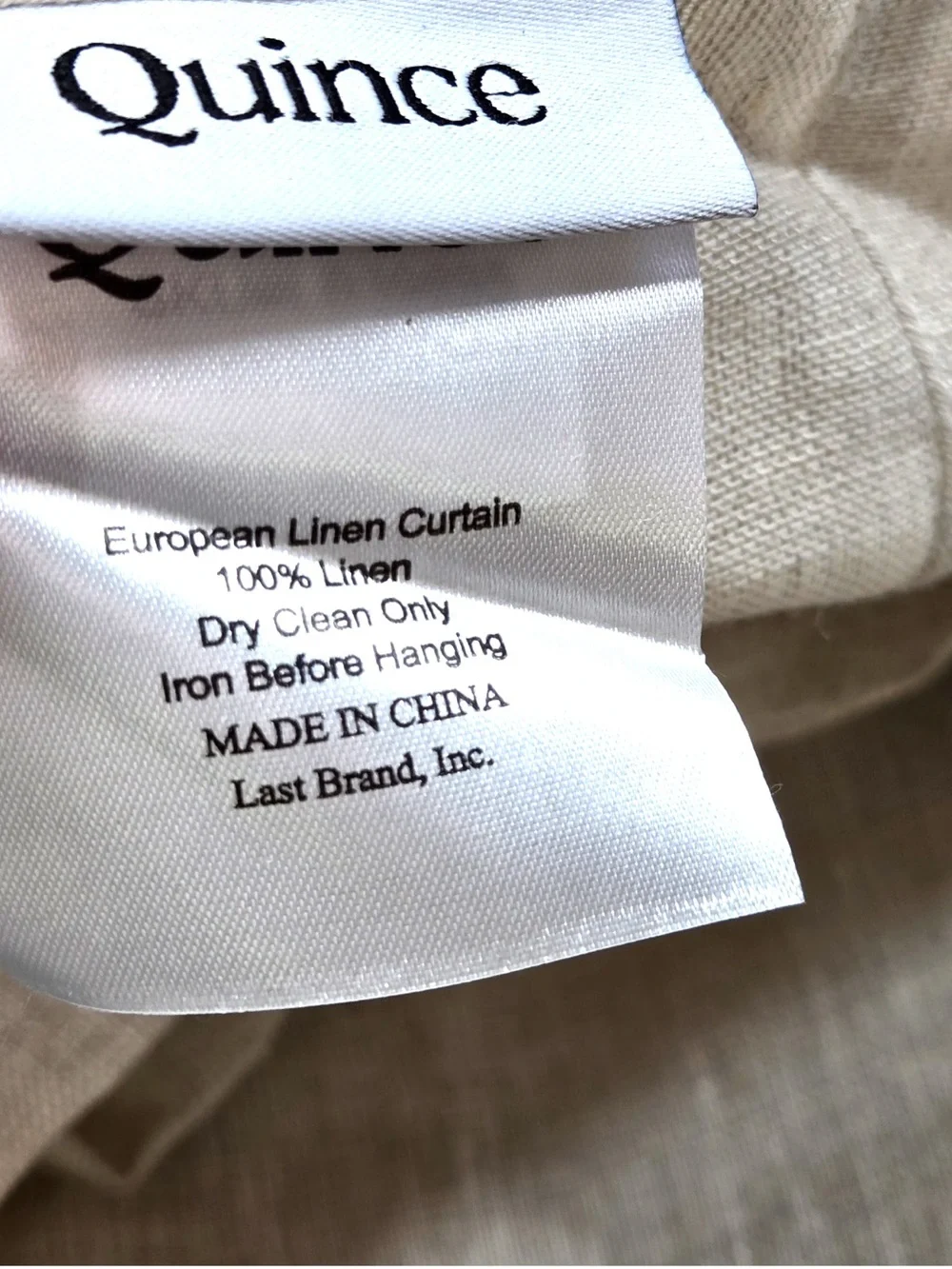 QUINCE Set Of 4 48x84 European Linen Sheer Curtains Flax 9866